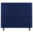 Ver imagem 3 de Kit Cabeceira E Baú Cama Box King Size Cora 195cm Suede Azul