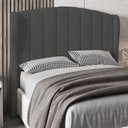 Ver imagem 2 de Cabeceira Casal King Cama Box 195cm Glenda I02 Veludo Chumbo - Mpozenato