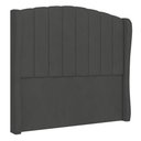 Ver imagem 1 de Cabeceira Casal King Cama Box 195cm Glenda I02 Veludo Chumbo - Mpozenato
