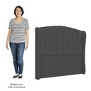 Ver imagem 5 de Cabeceira Casal King Cama Box 195cm Glenda I02 Veludo Chumbo - Mpozenato
