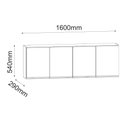 Ver imagem 2 de Armário Aéreo Lavinia 160cm 4 Portas Preto Maderatto Móveis