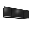 Ver imagem 4 de Armário Aéreo Lavinia 160cm 4 Portas Preto Maderatto Móveis