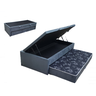 Bicama Box Baú Solteiro 88x188 com Cama Auxiliar de Molas Ensacadas 3x1 Suede Cinza - 1