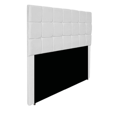 Cabeceira Estofada Manchester 160 Cm Queen Size Corano - Doce Sonho Móveis Cor Branco