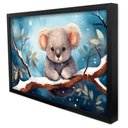 Ver imagem 1 de Quadro Decorativo Baby Coala em Moldura Caixa Tacolado Moldura Caixa 3cm Preta sem Vidro 40 X 60cm