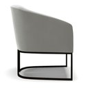 Ver imagem 4 de Cadeira Sala de Jantar Base Industrial Preto Stella Suede D03 - D’Rossi