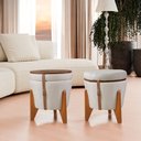 Ver imagem 5 de Puff Baú Flex Linho com Tampo de Mesa e Pés de Madeira – Elegância e Organização em Um Só Produto