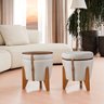 Puff Baú Flex Linho com Tampo de Mesa e Pés de Madeira – Elegância e Organização em Um Só Produto - 5
