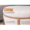 Ver imagem 2 de Puff Baú Flex Linho com Tampo de Mesa e Pés de Madeira – Elegância e Organização em Um Só Produto