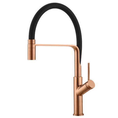 Torneira Monocomando Rose Gold Luxo Cozinha Área Gourmet Ducha Regulável In61