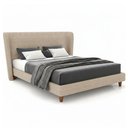 Ver imagem 2 de Cama Japonesa com Cabeceira Corea Queen Linho Bege - Sallar Home