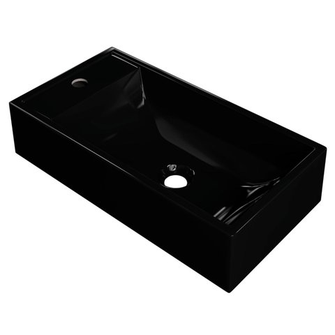 Cuba Pia de Apoio para Banheiro Retangular 54cm Alva C08 Preto - Mpozenato