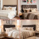 Ver imagem 3 de Cabeceira Painel Estofada Paris Suede Marrom Queen 1,60m para Cama Box