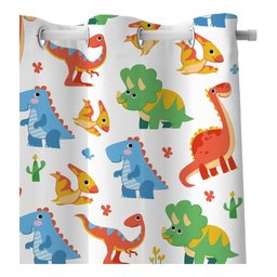 Cortina Infantil Dinossauro Cute Tecido Premium 2,60x1,50m - 3