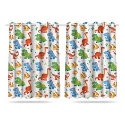 Cortina Infantil Dinossauro Cute Tecido Premium 2,60x1,50m - 1