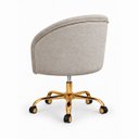 Ver imagem 4 de Cadeira Poltrona Lua Home Office Base Dourada com Rodinhas