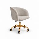 Ver imagem 2 de Cadeira Poltrona Lua Home Office Base Dourada com Rodinhas