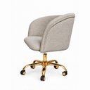 Ver imagem 3 de Cadeira Poltrona Lua Home Office Base Dourada com Rodinhas