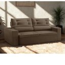 Ver imagem 1 de Sofá Retrátil e Reclinável 3 Lugares com Molas 1,80m Lisboa Suede Mirra Decor