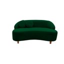 Ver imagem 3 de Namoradeira Sofá Feijão Cancún 150cm Orgânica Bouclé Verde
