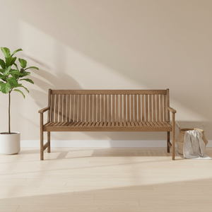 Banco Madeira Maciça 3 Lugares com Encosto 153cm Primavera 