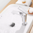 Ver imagem 2 de Torneira Misturador Monocomando para Banheiro Lavatório Lavabo Bica Slim Baixa Inox Cromado Metal Pr