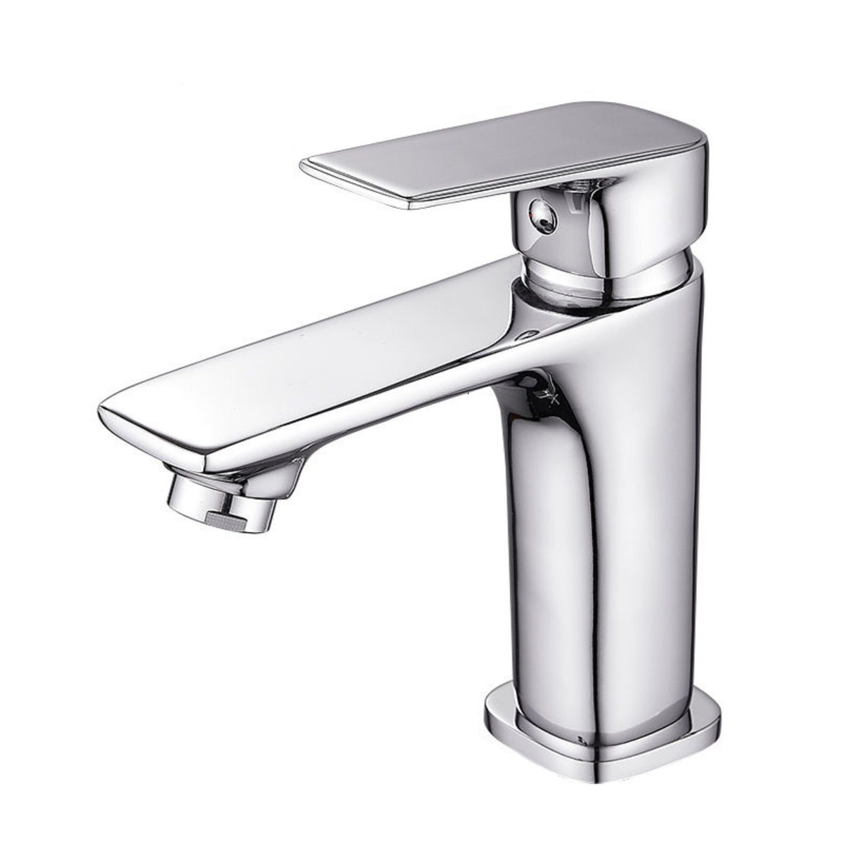 Torneira Misturador Monocomando para Banheiro Lavatório Lavabo Bica Slim Baixa Inox Cromado Metal Pr