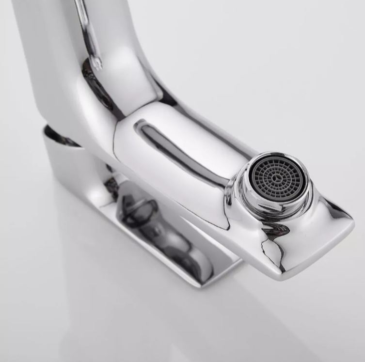 Torneira Misturador Monocomando para Banheiro Lavatório Lavabo Bica Slim Baixa Inox Cromado Metal Pr - 5