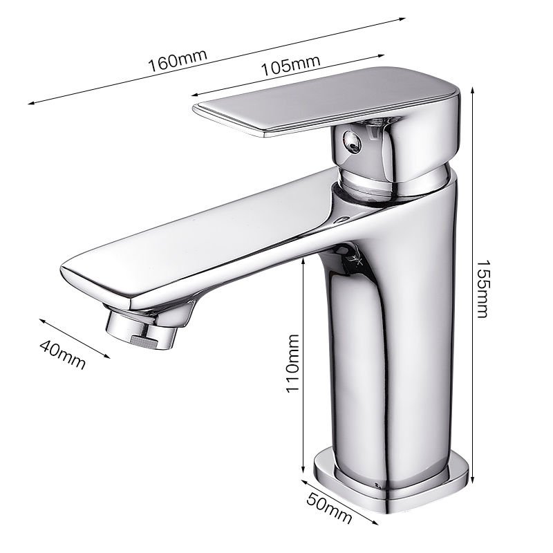 Torneira Misturador Monocomando para Banheiro Lavatório Lavabo Bica Slim Baixa Inox Cromado Metal Pr - 7