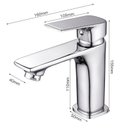 Ver imagem 7 de Torneira Misturador Monocomando para Banheiro Lavatório Lavabo Bica Slim Baixa Inox Cromado Metal Pr