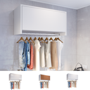 Ver imagem 4 de Armário Suspenso Delta Lavanderia com Cabideiro e Porta - Branco