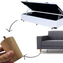Ver imagem 6 de Pé Madeira Maciça 8 Cm Sofá Móvel Cama Box Bau Queen King