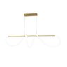 Pendente Moderno Luxo Slim Linear Iluminação Mangueira Led 360e - 1,00m - Dourado - 1
