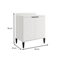 Ver imagem 3 de Balcão de Cozinha Alpha 2507 2 Portas C/ Tampo 80cm Branco - Carraro