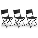 Ver imagem 2 de Cadeira Dobravel Bar, Lanchonete Preto - Kit 3 Pc