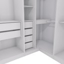 Ver imagem 7 de Quarto Modulado Kappesberg Adapt Branco-nogueira 12 Portas 342cm X 263cm