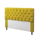 Ver imagem 2 de Kit Cabeceira e Calçadeira Baú Mirage Solteiro 120cm Renascer Decor:Amarelo