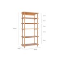 Ver imagem 6 de Estante Laguna 6 Prateleiras 90cm Verniz Amêndoa