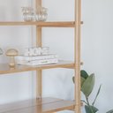 Ver imagem 3 de Estante Laguna 6 Prateleiras 90cm Verniz Amêndoa