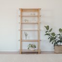 Ver imagem 1 de Estante Laguna 6 Prateleiras 90cm Verniz Amêndoa