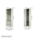 Ver imagem 3 de Guarda Roupa Closet sem Portas Canto em U com 5 Peças, 6 Gavetas, 5 Cabideiros Prime Luciane Móveis