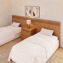 Ver imagem 1 de Conjunto Cabeceira Frisada com Mesa de Cabeceira MDF 109x270cm Rubi