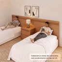 Ver imagem 5 de Conjunto Cabeceira Frisada com Mesa de Cabeceira MDF 109x270cm Rubi