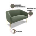 Ver imagem 2 de Sofá Namoradeira 2 Lugares Pé Ferro Dourado Stella Bouclê Menta D03 - D'Rossi