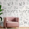 Papel de Parede Animal Print Desenho de Cachorros-60x300cm - 2