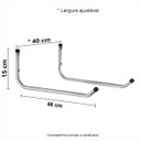 Ver imagem 3 de Kit 02 Suporte de Parede para Cadeiras de Praia em Alumínio