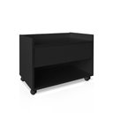 Ver imagem 2 de Balcão Móvel de Banheiro Mdf Organizador Gabinete com Rodízios Ssx Multicoisas Branco