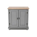 Ver imagem 3 de Balcão Buffet de Madeira 80cm 2 Portas Pés Torneados Florença - Laca Cinza/imbuia
