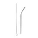 Ver imagem 1 de KIT ECO Canudo Curvo de Inox Tartaruga Canudox - Ø0,75cm X 21cm