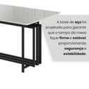 Ver imagem 6 de Mesa para Sala de Jantar Retangular 120x90cm MDF com Vidro Pérola Branco/Preto Fosco/Off White